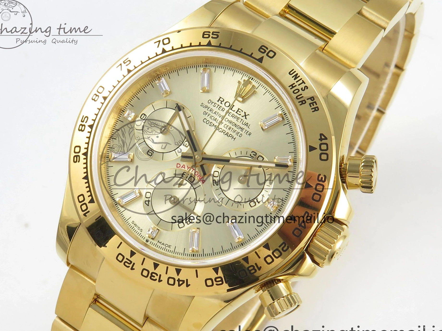 AAA Replica Watches Edition 126508 (Gain Casual Best SH4131 1:1 Weight) 305 Crystal On Dial Bracelet V6 Markers YG YG QF Daytona YG 1219